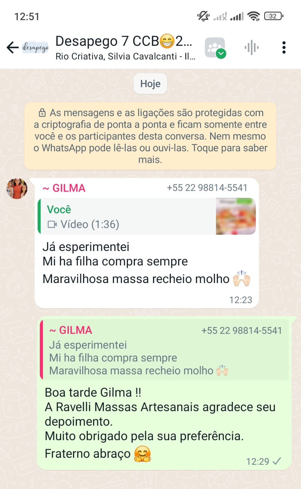 feedback ravelli massas artesanais