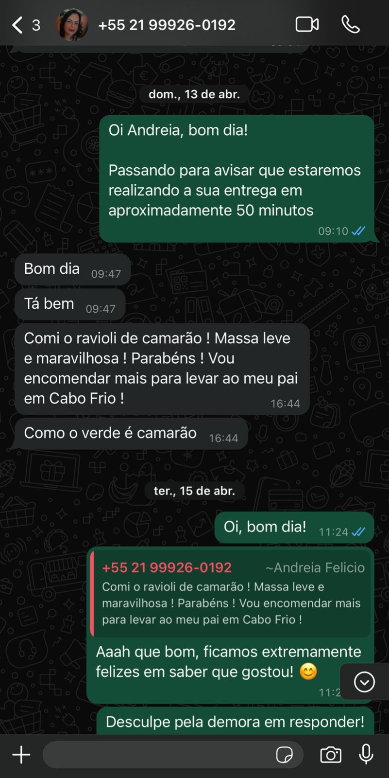 feedback ravelli massas artesanais